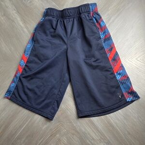 GYMGO | Boys Navy and Red Patterned Shorts | Size Large 10/12